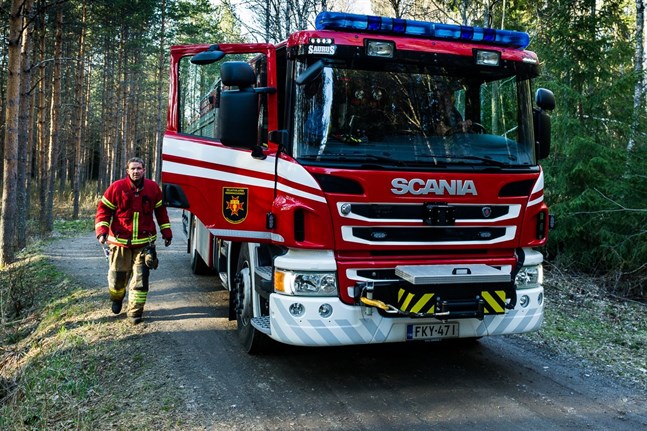 Marko Salminen, dejourerande brandförman i Vasa. Arkivbild.