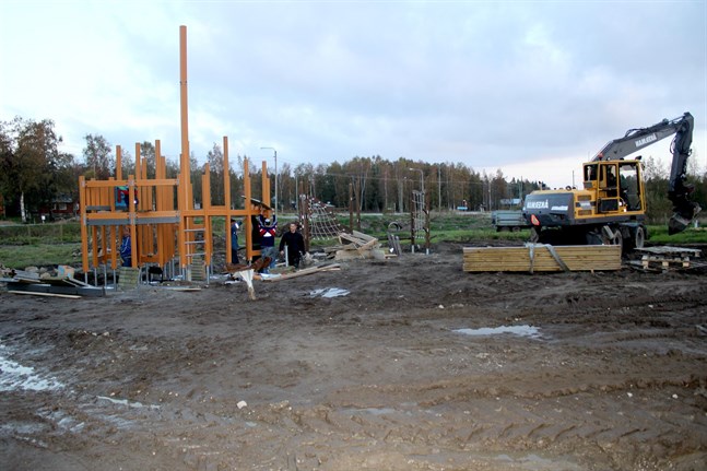 En aktivitetsplan ska byggas vid ett daghem i Kristinestad. Bilden är från ett annat bygge.