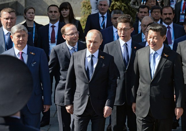 Vladimi Putin tackade de allierade från andra världskriget.