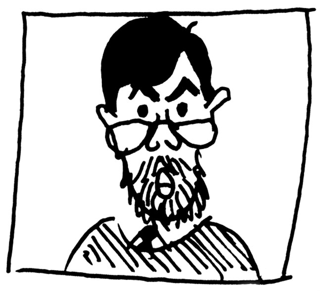 Självporträtt. Per-Olof Nyström – PON – var kanske mest känd som tecknare på Hufvudstadsbladet.