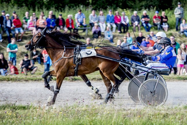Här vinner Caroline Krokviks Damon Star knappt före Doreeta och Victor Björkroth i en tidigare tävling.