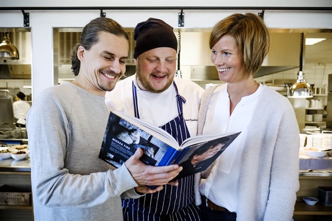 Fotografen Linus Lindholm, skribenten Linda Forth och Michael Björklund.