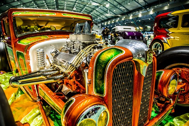 Bilar i alla färger och former ställs ut på Westcoast motor show i Botniahallen i helgen. Bilden är tagen 2016.