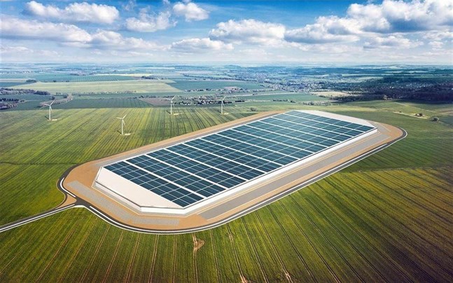 Vasa var tidigt ute. I december 2016 presenterades planen på att locka Teslas batterifabrik till staden. Då användes den här bilden.