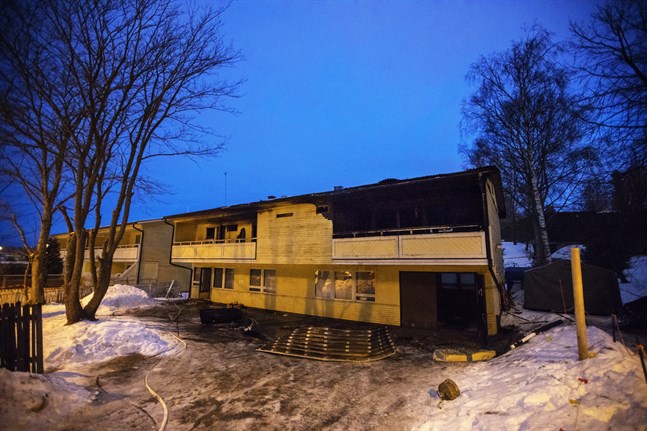 Synen efter branden på Lisavägen i Smedsby, Korsholm.