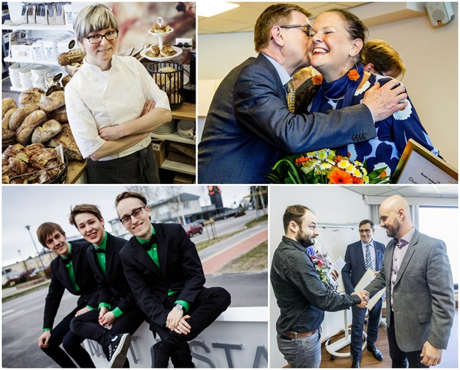 Företagaren Maria Vestergård, Nada-Nord-ordföranden Gunilla Luther-Lindqvist, Humorgruppen KAJ och Kim Berg är tidigare vinnare av titeln "Årets österbottning".