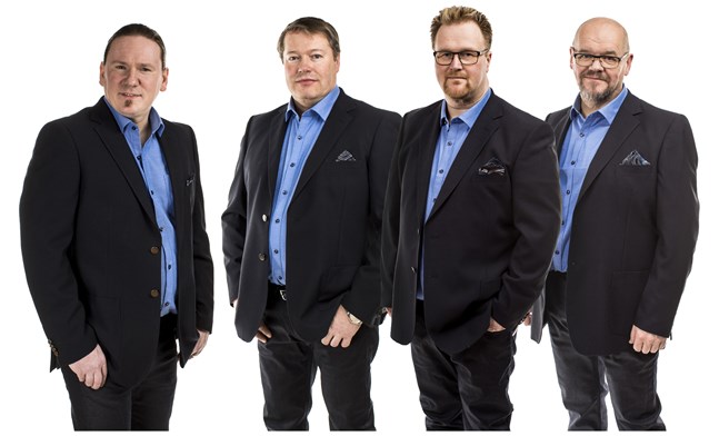Tommys är, från vänster, Tom Käldström, Kent Vikstran, Markus Stara och Affe Tuomela.