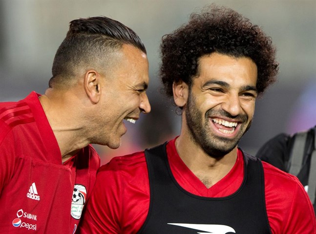 Mohamed Salah, till höger, verkar kunna vara med direkt från början i VM.