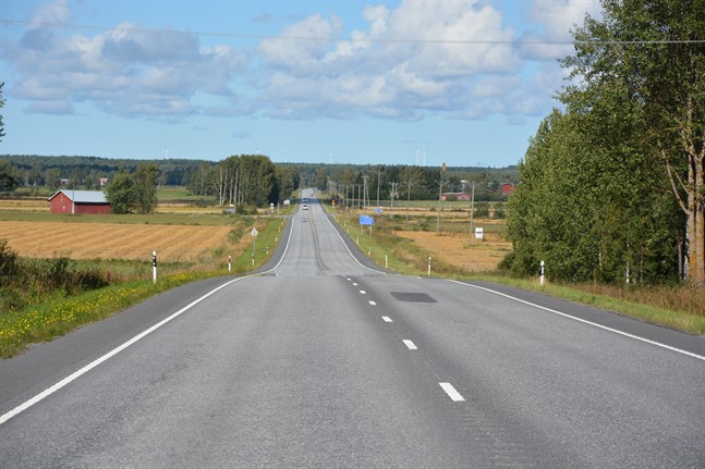 En förbättring av Riksåttan finns med i utkastet till investeringsprogram. Bilden från Lappfjärd.