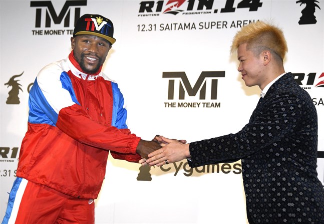Boxaren Floyd Mayweather och kickboxaren Tenshin Nasukawa gör upp på nyårsafton.