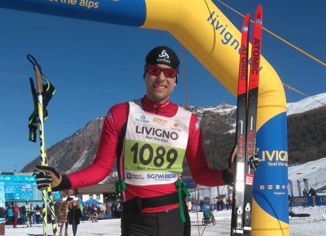 Eric Storvall åkte bra i 15 kilometer fristil.