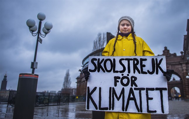 Greta Thunberg listas av tidningen Time Magazine som en av världens 25 mäktigaste tonåringar. Arkivbild.
