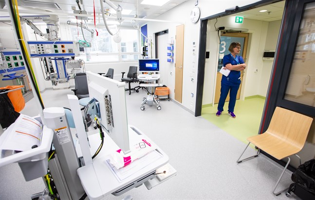 Intensivvårdsavdeldningen på Vasa centralsjukhus.