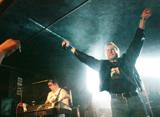 Det här fotot togs när Matti Nykänen uppträdde i Vasa i mars 2006.