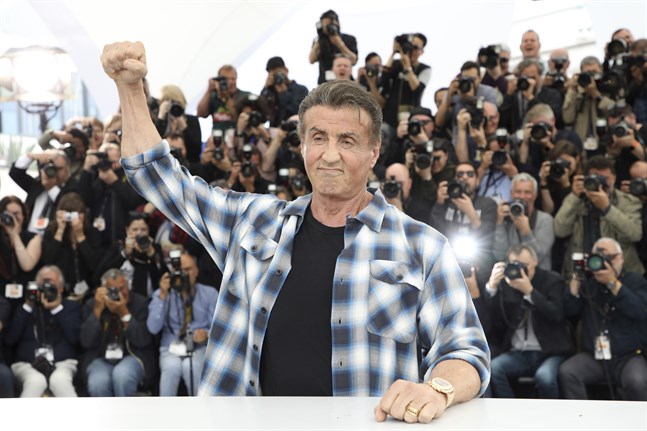 Sylvester Stallone, 73, är tillbaka i Cannes för att prata om den femte (och möjligen sista) filmen i "Rambo"-serien.