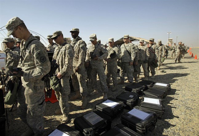 Amerikanska soldater, här i ett läger i Kuwait. Arkivbild.