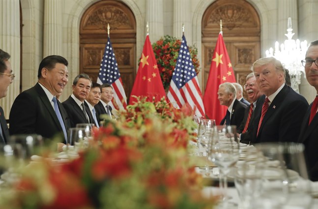 Kinas president Xi Jinping och USA:s president Donald Trumpd under deras möte i samband med G20-mötet i Buenos Arires i december förra året.