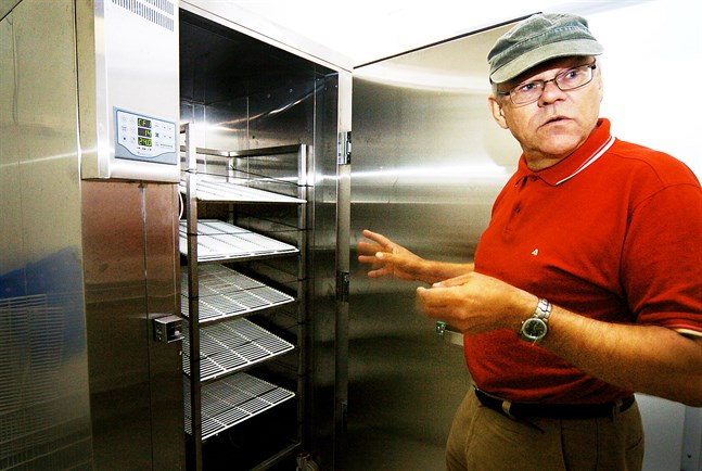 Kurt Blomqvist, styrelseordförande för Brännskata fiskare i Nykarleby.