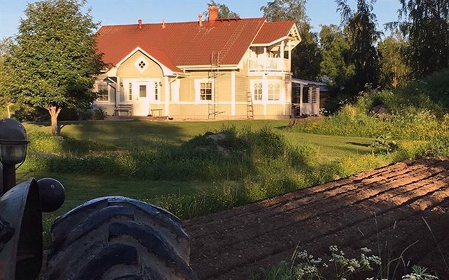 I Iskmo sätts potatis med gamla Zetorn. Bättre sent än aldrig.