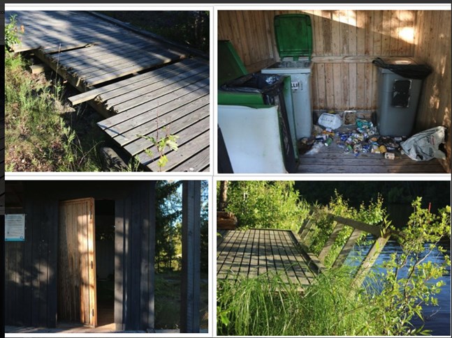 Bilder från ön Hebenettas gästhamn och de ofog som begåtts där.