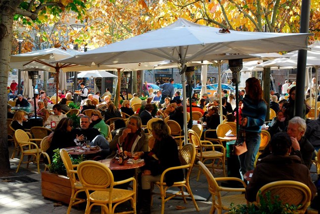 På Bar Bosch i Palma sitter man gärna ner en stund och ser på förbipasserande över en tallrik Ibericoskinka och ett glas mallorcanskt vin.