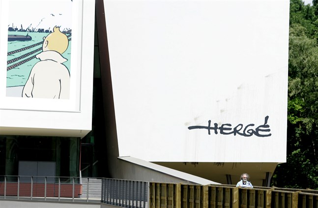 Tintinmuseet i Louvain-la-Neuve, Belgien, premiärvisade en ny dokumentärserie under söndagen. Arkivbild.