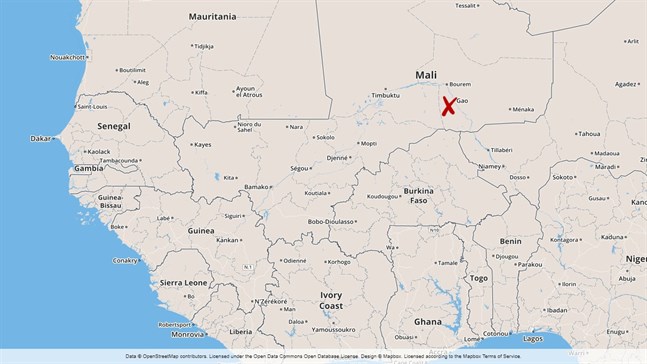 Tre militäranställda har skadats i en bilbomsattack i Gao, norra Mali.