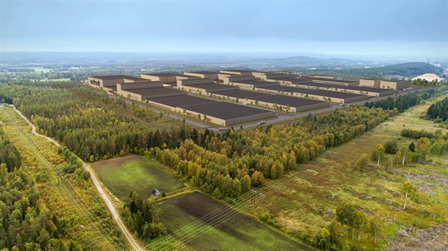 Så här är det tänkt att Northvolts batterifabrik i Skellefteå ska se ut.