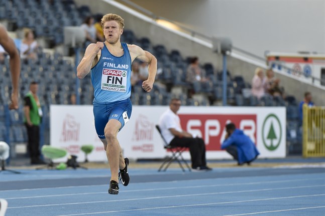 Christoffer Envall på 400 meter i lag-EM säsongen 2019.