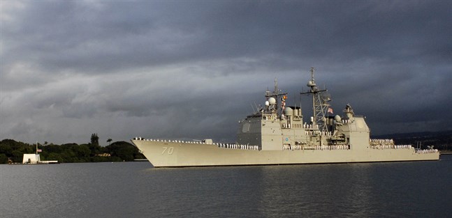USS Lake Erie får inte besöka Hongkong. Arkivbild.