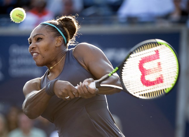 Serena Williams under förra veckans WTA-turnering i Toronto.