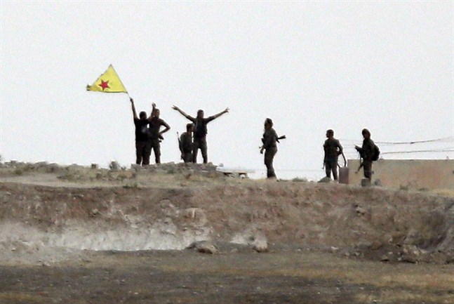 Stridande för den kurdiska milisen YPG i Syrien. Arkivbild.