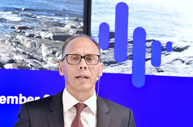 Nordeas nya vd Frank Vang-Jensen presenterade sig på en presskonferens i Helsingfors på torsdagen.