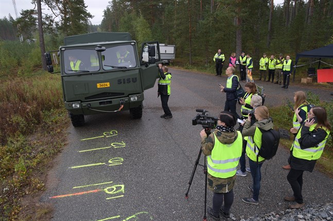 Under tingsrättens behandling av olyckan i september åkte man ut till olycksplatsen för en rekonstruktion.