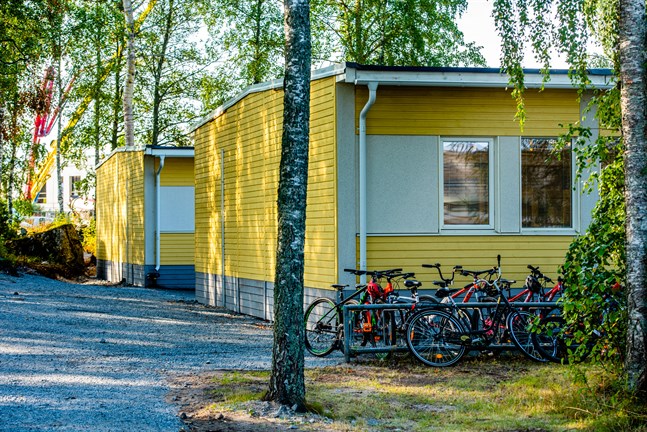 Arkivbild: Oxhamns skolas baracker.