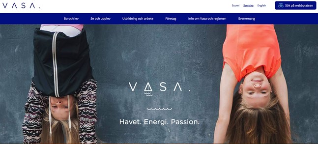 Det här är det första du ser av vasa.fi och den svenskspråkiga versionen.
