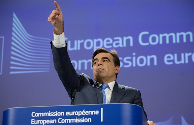 EU-kommissionens förre chefstalesman Margaritis Schinas föreslås bli viceordförande i kommissionen, med ansvar för att "skydda vår europeiska livsstil". Arkivfoto.