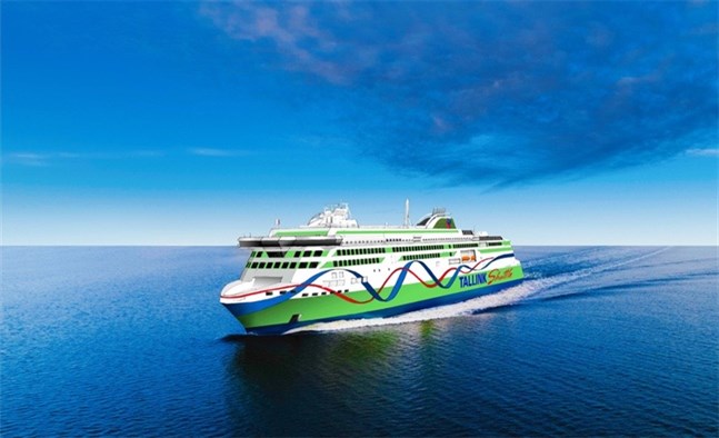 Illustrationsbild på hur den nya Tallink Shuttle-färjan ska se ut.