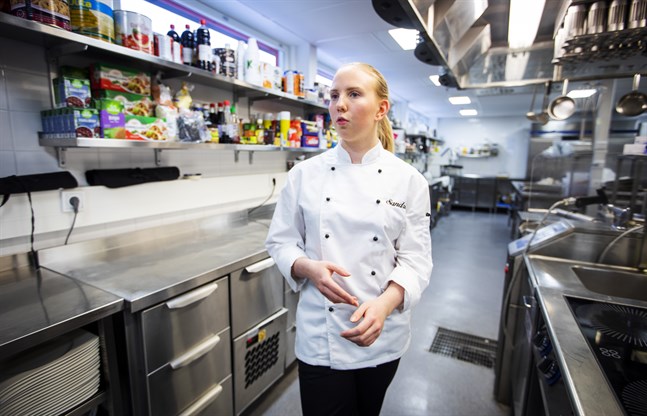 På flera orter kan man utbilda sig till kock. På bild Sandra Nylund.