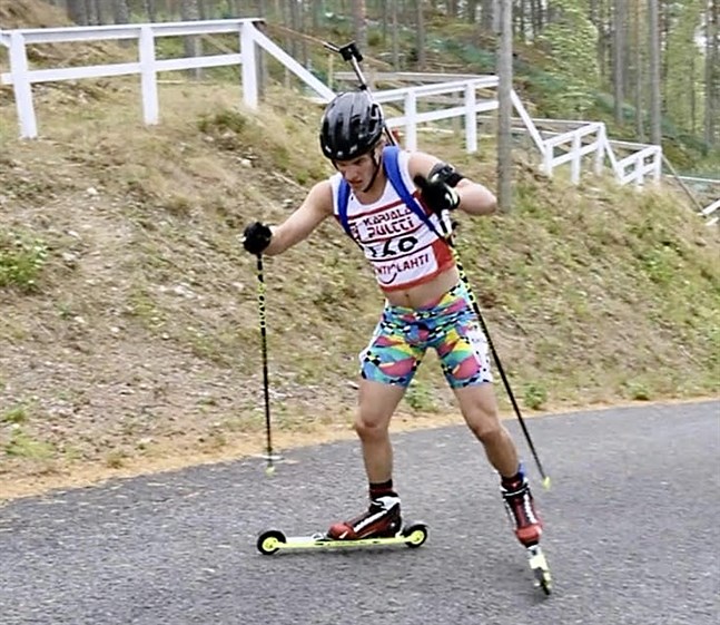 Patrik Kuuttinen tog ett FM-silver i rullskidskytte i Kontiolax.