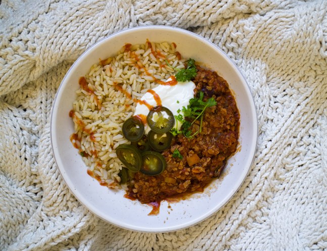 En chili sin carne gjord på sojakross mättar garanterat.
