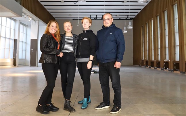 Amie Borgar, Matilda Ångerman, Miira Holländer och Martin Enroth är kärngruppen bakom kongressen och festivalen Musik och Talang.