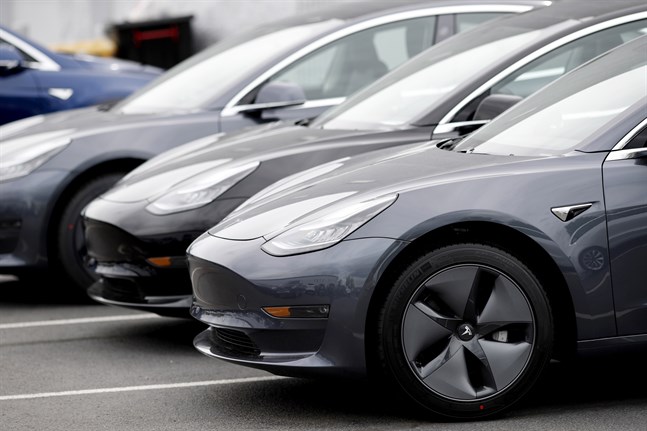 Många Model 3 blir det. Arkivbild från Ohio.