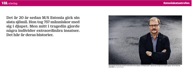 Anders Eklund träffade bland andra Teijo Seppelin från Vasa som den natten jobbade som förste styrman på Silja Europa.