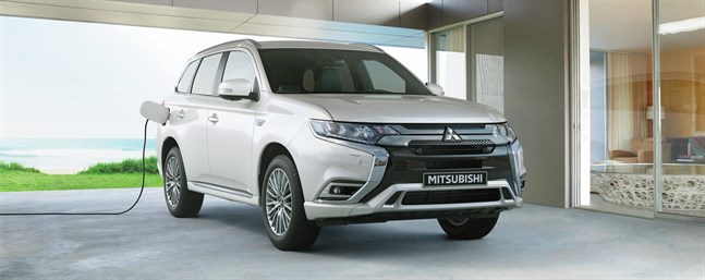 Laddhybriden Mitsubishi Outlander är en av de populära nya modellerna.