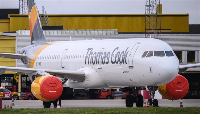 Thomas Cook Airlines meddelades sin konkurs den 23 september. Än så länge fortgår verksamheten i svenska Ving som ingår i koncernen och bolaget hoppas få en ny ägare inom kort. Arkivbild.