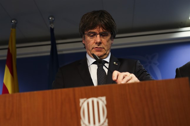 Kataloniens tidigare regionpresident Carles Puigdemont. Arkivbild.