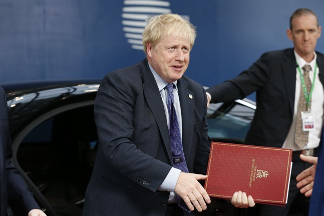 Premiärminister Boris Johnson anländer till EU-toppmötet på torsdagen. Arkivbild.