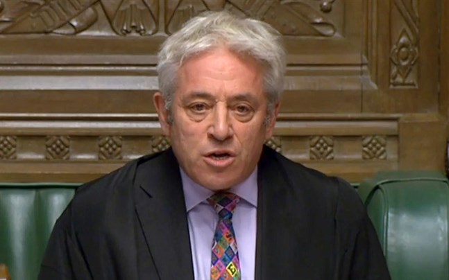Brittiska underhusets talman John Bercow.