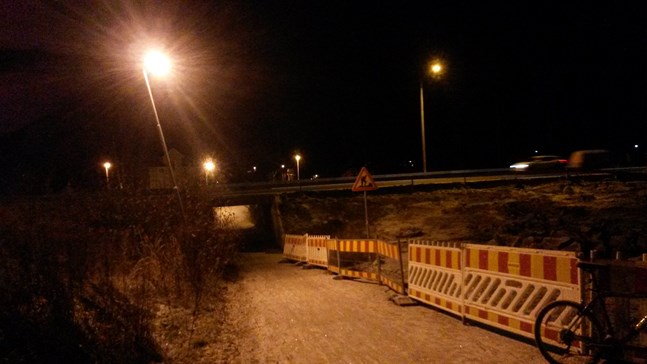 Klockan nio på onsdagen stängs underfarten mellan Vikinga och Dragnäsbäck.